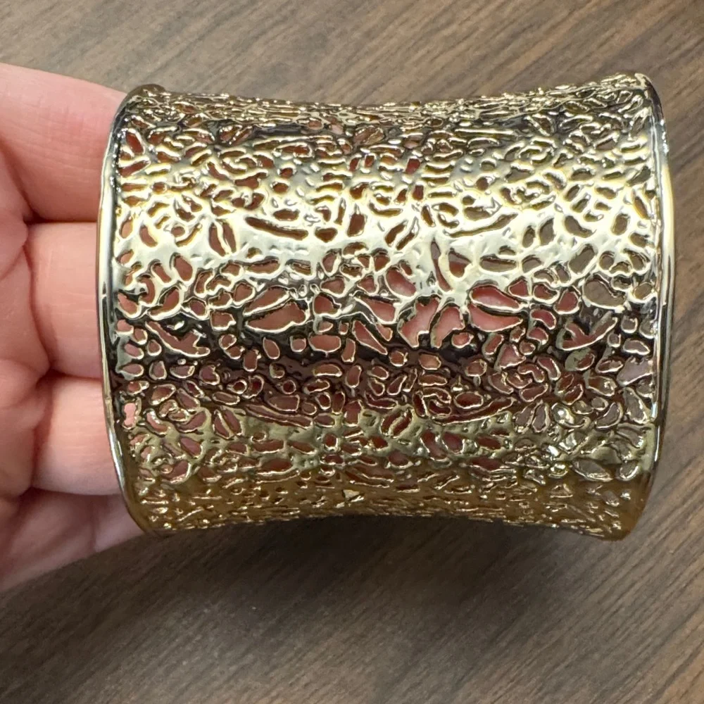Kendra Scott Gold Filigree Cuff Bracelet - Picture 3 of 3